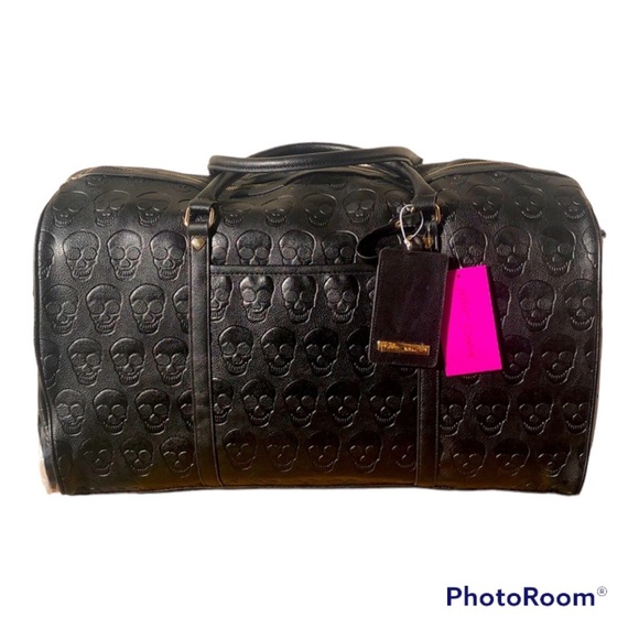 Betsey Johnson Bags Betsey Johnson Skulltastic All Black Embossed